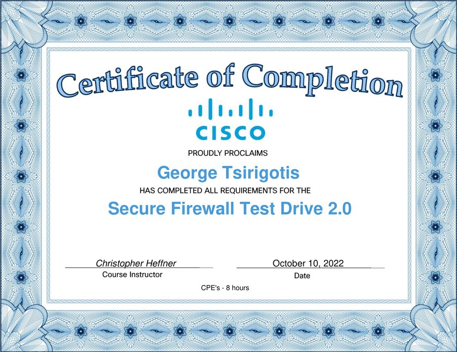 Firewall security certificate preview