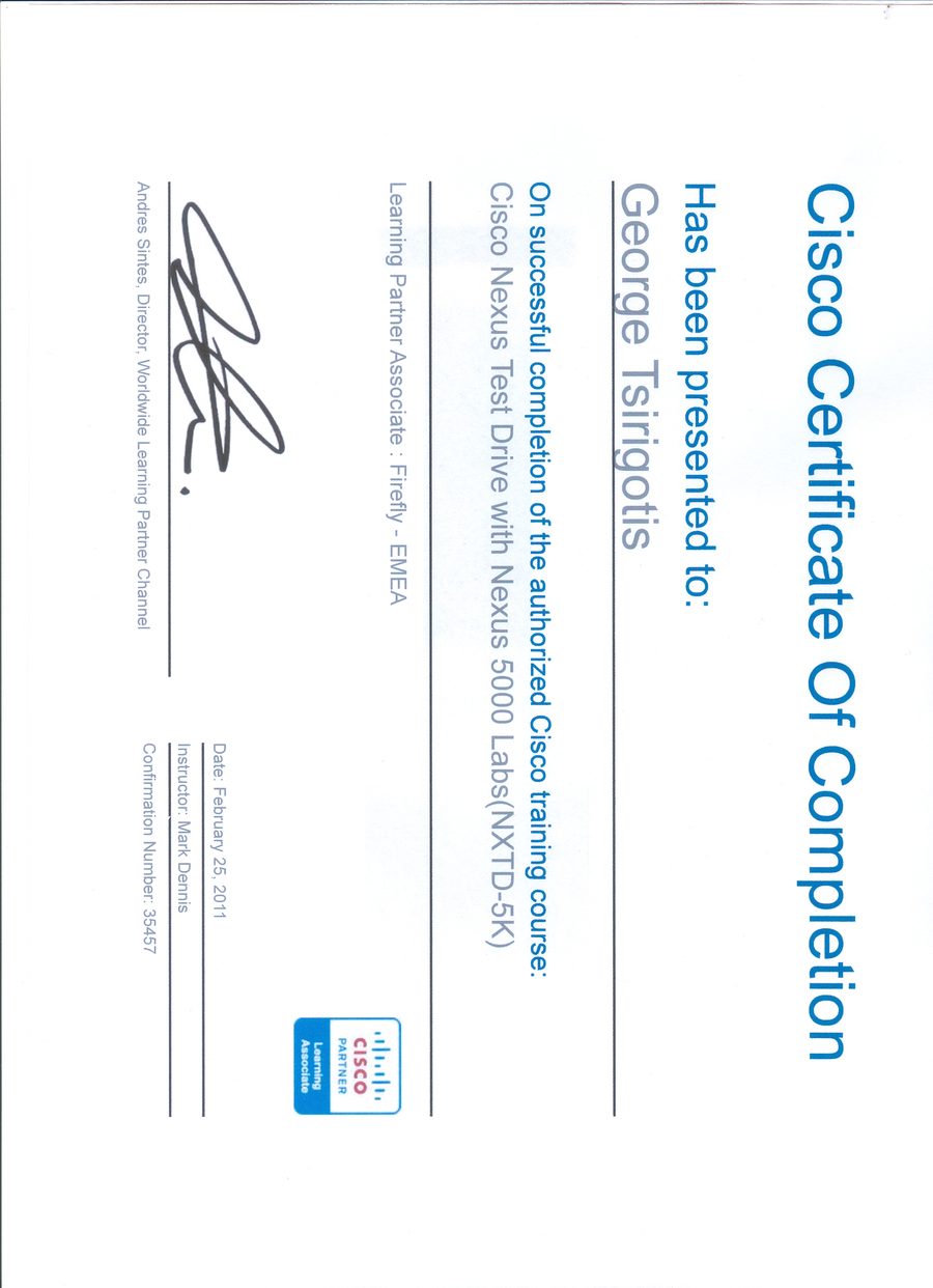 Scanned training certificate preview